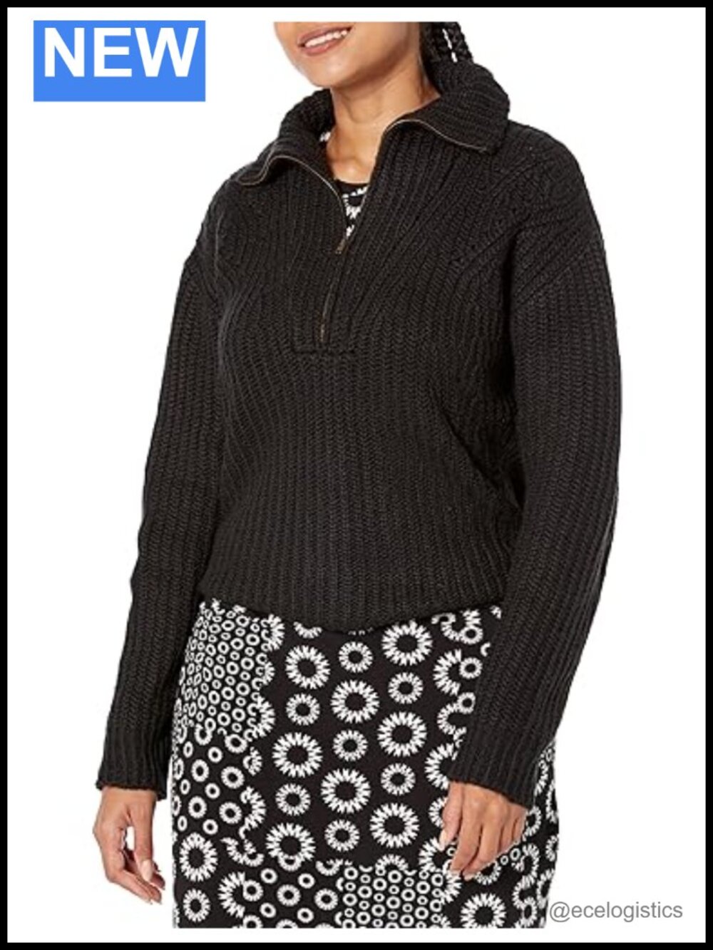 Chunky Cable Knit Cropped Sweater Pullover Women's
